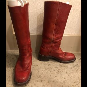 ‘Vintage’ Frye Tall Boot Red